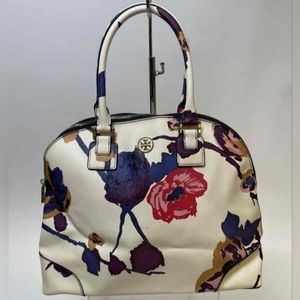 Tory Burch Robinson Alpine Snow Floral handbag